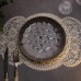 Тарелка сервировочная круглая керамическая 22 см коричневая HP23394