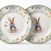 Набор обеденных тарелок пасхальных Garden Rabbits фарфоровые 25 см HP-7323-5