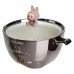 Бульонница фарфоровая Labubu с крышкой и ручками 800 (мл) Ø15 (см) детская тарелка для супа и лапши Серебристый с коричневым