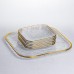 Набор тарелок Golden Prism из 7 предметов с золотой окантовкой Yiwu HP-34-84