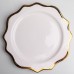 Тарелка сервировочная фарфоровая Antique White 25 см Yiwu HKPP-10