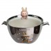 Бульонница фарфоровая Labubu с крышкой и ручками 800 (мл) Ø15 (см) детская тарелка для супа и лапши Серебристый с коричневым Бульонница фарфоровая Labubu с крышкой и ручками 800 (мл) Ø15 (см) детская тарелка для супа и лапши Серебристый с коричневым