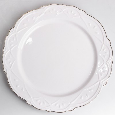 Тарелка сервировочная фарфоровая Pearl 26,5 см Yiwu HP-HK-C19