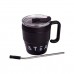 Термокружка Coffee & Tea с трубочкой черная HP-14-23B