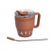Термокружка Coffee & Tea с трубочкой коричневая HP-14-23BR