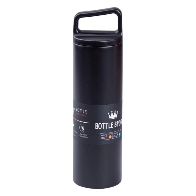 Термос металлический 500 мл из нержавеющей стали Bottle Sport с ручкой черный HPGM5009B