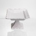 Тортовница на ножке White Square 20.5*20.5 см фарфоровая квадратная Yiwu 120-YH-HG063
