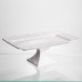 Тортовница на ножке White Square 30.5*30.5 см фарфоровая квадратная Yiwu 120-YH-HG061