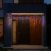 Новогодняя гирлянда уличная Бахрома 6 м 105 LED черный провод Мультиколор 6МBML