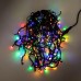 Уличная гирлянда бахрома 12 (м) 200 led светодиодов наружная мультиколор черный провод 12MBML