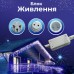 Гирлянда уличная светодиодная 90 LED 3 метра белый провод бахрома 18 нитей Синий 3МWBL