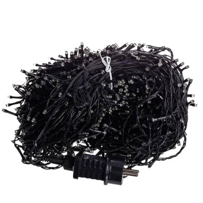 Гирлянда Рождественская фея уличная 100 (м) 1000 LED черный провод Белый CF1000L100MBW