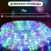 Гирлянда уличная лента светодиодная Дюралайт 240 LED 7м морозоустойчивая прозрачный провод DR10МML