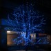Новогодняя гирлянда уличная 100 м 1000 LED с солнечной батареей 8 режимов работы черный провод Синий SB1000L100MBBL