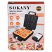 Вафельница на 4 бельгийских вафли с антипригарным покрытием Sokany SK-08031