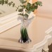 Декоративная стеклянная ваза для цветов 20 см фигурная ваза 125 мл Зеленая HP-9-2