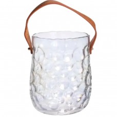 Ваза сумочка с ручкой 13×9.5×18 (см) декоративная стеклянная ваза для цветов 1.2 (л) Прозрачный HP-19-153-6