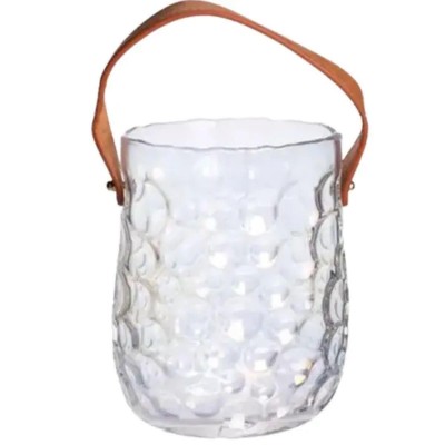 Ваза сумочка с ручкой 13×9.5×18 (см) декоративная стеклянная ваза для цветов 1.2 (л) Прозрачный HP-19-153-6