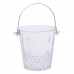 Ведерко для льда стеклянное 1 л с металлическими щипцами HP-19-21GLASS