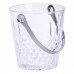 Ведерко для льда стеклянное 1 л с металлическими щипцами HP-19-21GLASS