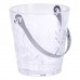 Ведерко для льда стеклянное 1 л с металлическими щипцами HP-19-22GLASS