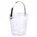 Ведерко для льда стеклянное 1 л с металлическими щипцами HP-19-22GLASS
