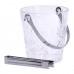Ведерко для льда стеклянное 1 л с металлическими щипцами HP-19-22GLASS