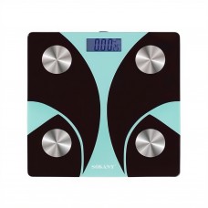 Смарт весы электронные Sokany 26х26 см до 180 кг с Bluetooth Мятный SK-19029GR
