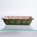 Форма для запекания Vintage 28×17×5 (см) прямоугольная форма для выпекания в духовке с ручками Зеленая HM05-10