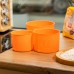 Набор форм для выпечки пасхи силиконовые 3 шт 1.7 л, 1 л, 0.6 л формы для пасхи Оранжевые HP-35-557O