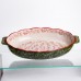 Форма для запекания Vintage 40×25×6.5 (см) овальная с ручками Зеленая HM05-04