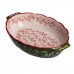 Форма для запекания Vintage 30×18×5 (см) овальная форма для выпекания в духовке с ручками Зеленая HM05-02