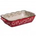Форма для запекания Vintage 23×14×5 (см) прямоугольная форма для выпекания в духовке с ручками Красная HM05-09