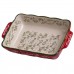 Форма для запекания Vintage 23×14×5 (см) прямоугольная форма для выпекания в духовке с ручками Красная HM05-09