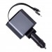 Автомобильное зарядное устройство с выдвижными кабелями и портами USB-A/USB-C HP-C1