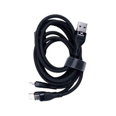 Кабель для зарядки 3-in-1 microUSB/Type-C/Lightning UR521