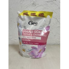 Жидкое мыло Cien XXL Lotus & Chamomile 1,5 л, с ароматом лотоса и ромашки, увлажняющее мыло для рук, семейная экономичная упаковка